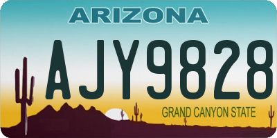 AZ license plate AJY9828
