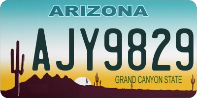 AZ license plate AJY9829