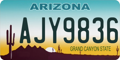 AZ license plate AJY9836