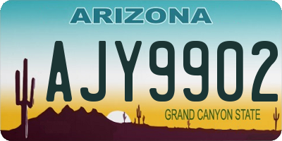 AZ license plate AJY9902