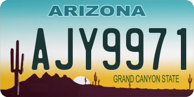 AZ license plate AJY9971