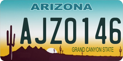 AZ license plate AJZ0146