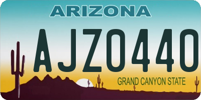 AZ license plate AJZ0440