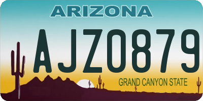 AZ license plate AJZ0879