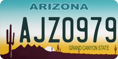 AZ license plate AJZ0979