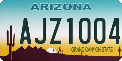 AZ license plate AJZ1004