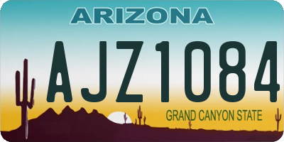AZ license plate AJZ1084