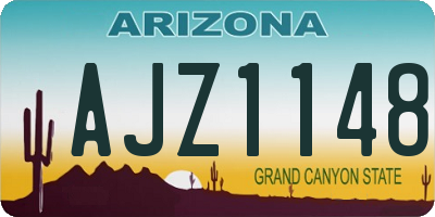 AZ license plate AJZ1148