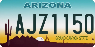AZ license plate AJZ1150