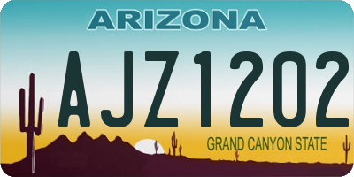 AZ license plate AJZ1202