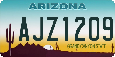 AZ license plate AJZ1209