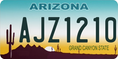 AZ license plate AJZ1210