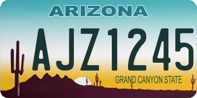 AZ license plate AJZ1245