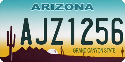 AZ license plate AJZ1256