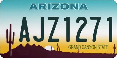 AZ license plate AJZ1271