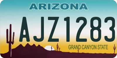 AZ license plate AJZ1283