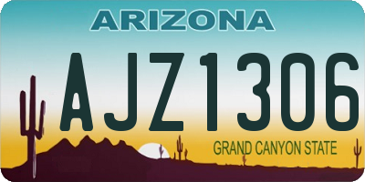 AZ license plate AJZ1306