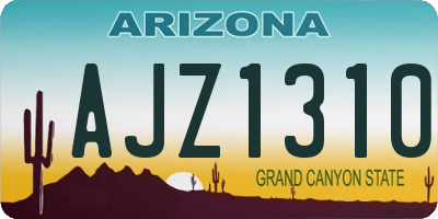 AZ license plate AJZ1310