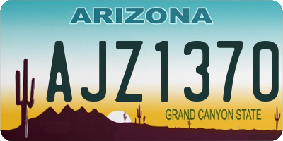 AZ license plate AJZ1370