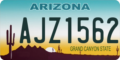 AZ license plate AJZ1562