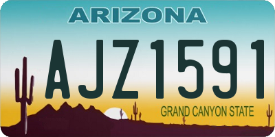 AZ license plate AJZ1591