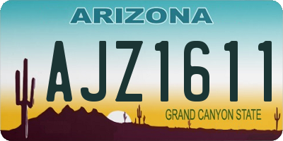 AZ license plate AJZ1611