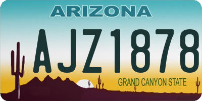 AZ license plate AJZ1878