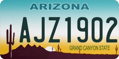 AZ license plate AJZ1902