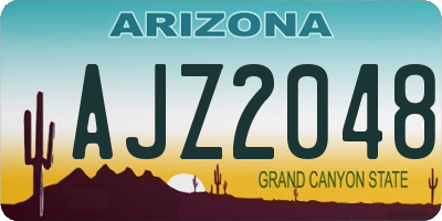 AZ license plate AJZ2048