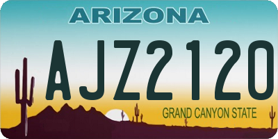 AZ license plate AJZ2120
