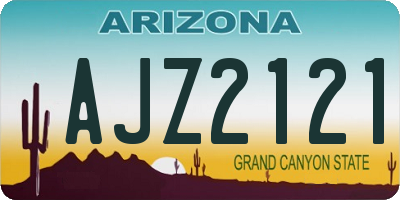AZ license plate AJZ2121