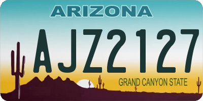 AZ license plate AJZ2127