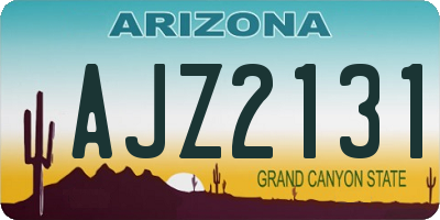 AZ license plate AJZ2131
