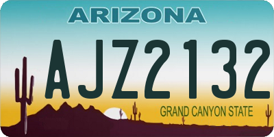 AZ license plate AJZ2132
