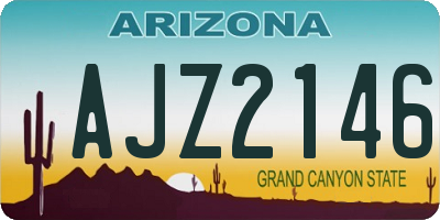 AZ license plate AJZ2146