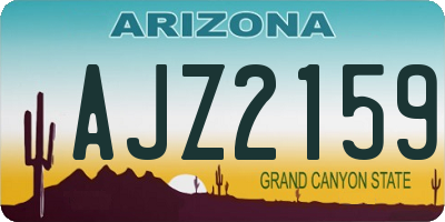 AZ license plate AJZ2159