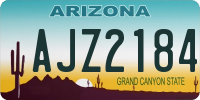 AZ license plate AJZ2184