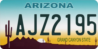 AZ license plate AJZ2195