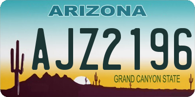 AZ license plate AJZ2196