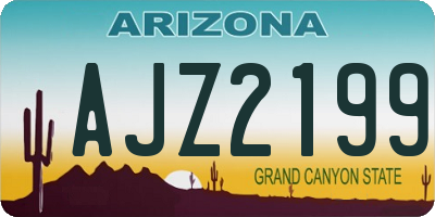 AZ license plate AJZ2199