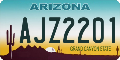 AZ license plate AJZ2201