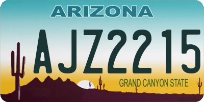 AZ license plate AJZ2215