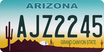AZ license plate AJZ2245