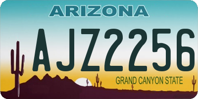 AZ license plate AJZ2256