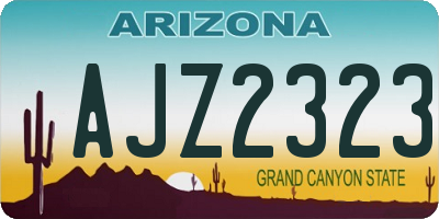 AZ license plate AJZ2323