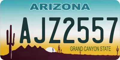 AZ license plate AJZ2557