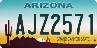 AZ license plate AJZ2571