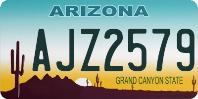 AZ license plate AJZ2579