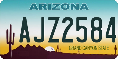 AZ license plate AJZ2584