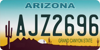 AZ license plate AJZ2696